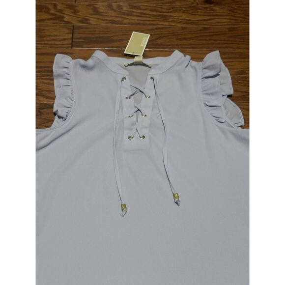 Michael Kors Women's Lilac Purple Sleeveless Blouse w/ Flutter Shoulders, Size M - Picture 2 of 4
